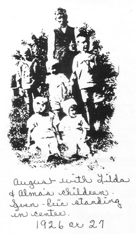 August with Tilda and Alma's children